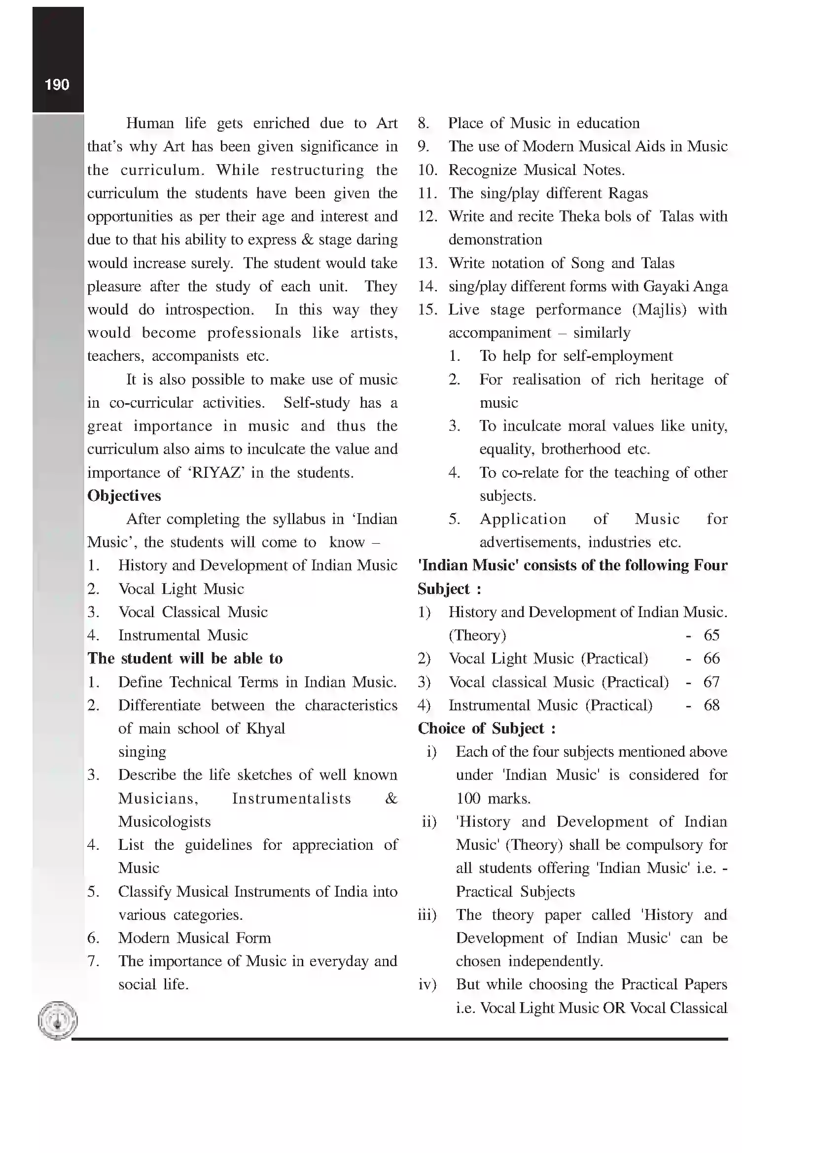 Maharashtra Board Class 12th 2020 Education - Syllabus 3