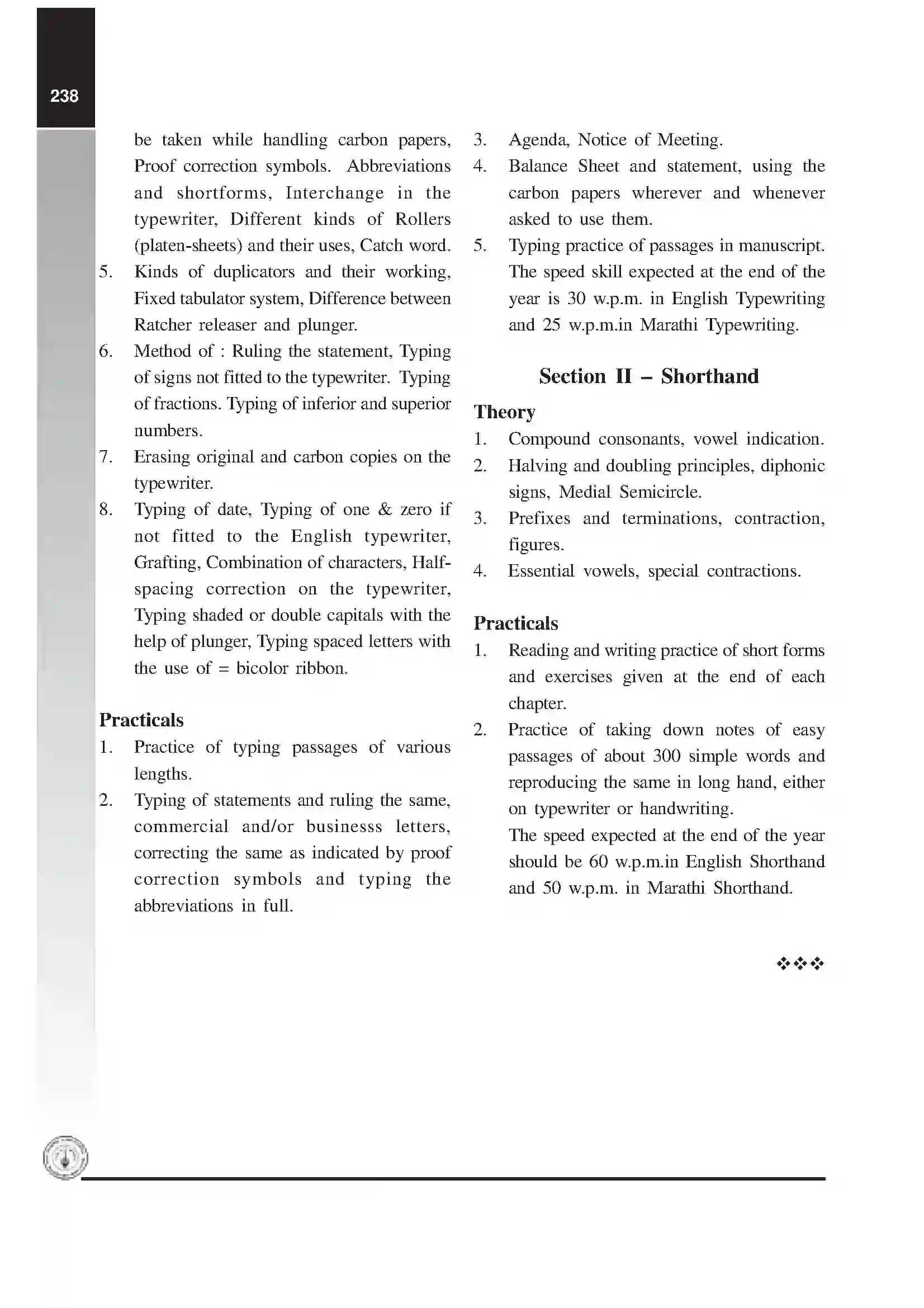 Maharashtra Board Class 12th 2020 Stenography Syllabus 3