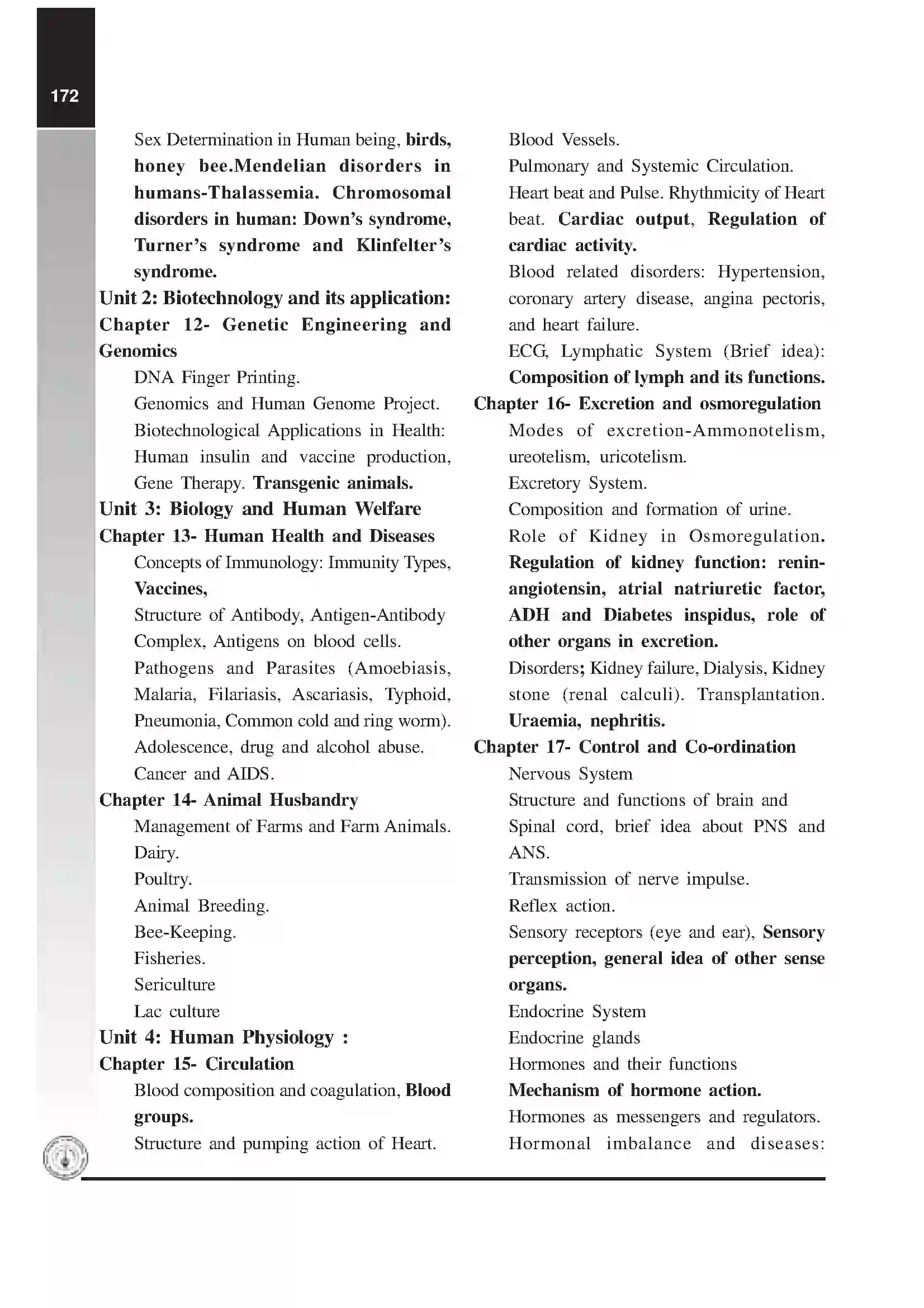 Maharashtra Board Class 12th 2025-26 Biology Syllabus 4