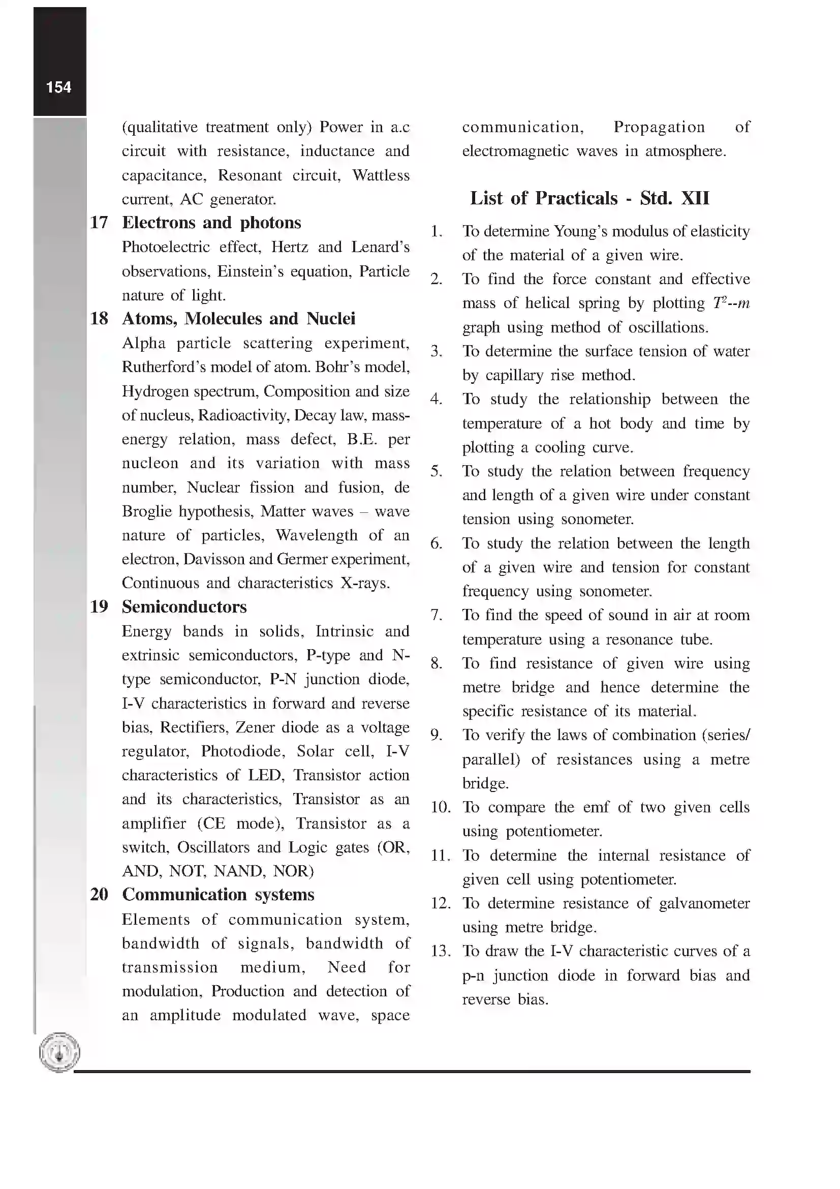 Maharashtra Board Class 12th 2025-26 Physics Syllabus 4